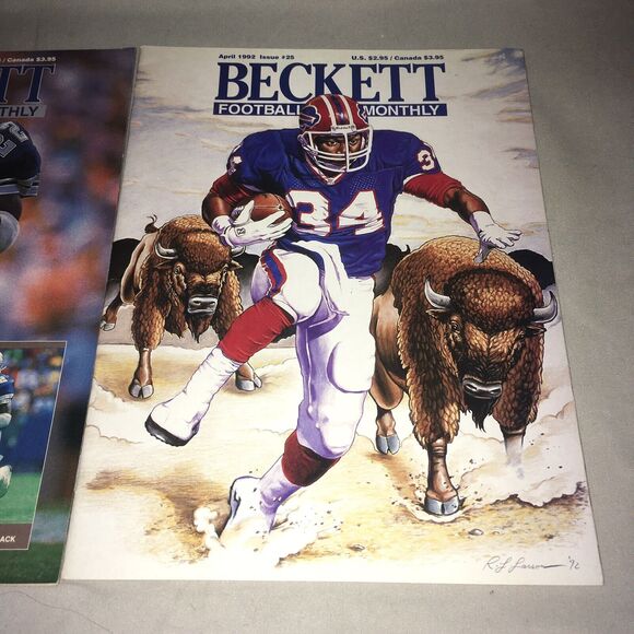 NFL Beckett Football Card Monthly Issues #21 #25 December 1991 April 1992 Lot - Picture 3 of 13